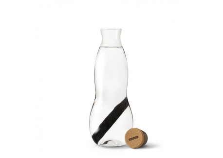 Eau Carafe Glazen Karaf 1,1 L + Koolstoffilter Binchotan