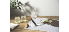 Eau Carafe Glazen Karaf 1,1 L + Koolstoffilter Binchotan