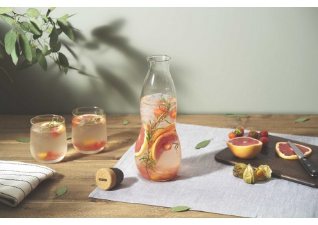 Eau Carafe en Verre 1,1 L + Filtre Charbon Binchotan