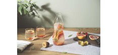 Eau Carafe Glazen Karaf 1,1 L + Koolstoffilter Binchotan