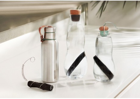 Eau Carafe Glazen Karaf 1,1 L + Koolstoffilter Binchotan