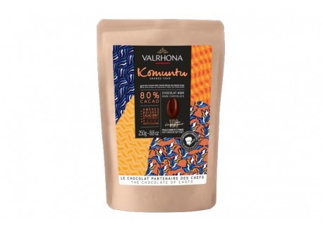 Donkere Chocolade Komuntu 80% Bonen Zakje 250 g