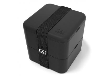 Square Bento LunchBox Zwart Made in France 1,7 L