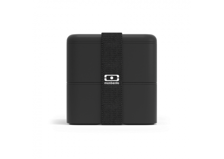 Square Bento LunchBox Zwart Made in France 1,7 L