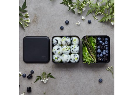 Square Bento LunchBox Zwart Made in France 1,7 L