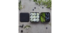 Square Bento LunchBox Noir Made in France 1,7 L