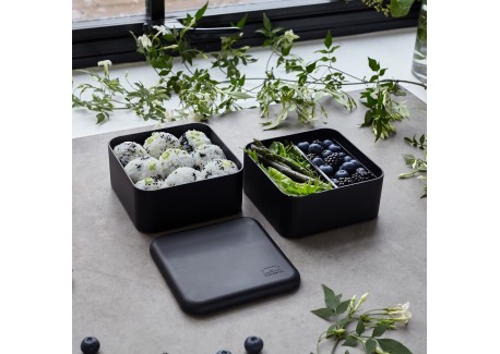 Square Bento LunchBox Noir Made in France 1,7 L