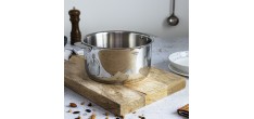 Casteline 5 3-delige Glanzende RVS Steelpannenset + Hfneembaar Houten