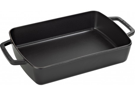 Plat à Four Fonte Rectangulaire 30x20 cm Noir 3,15 l