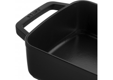 Plat à Four Fonte Rectangulaire 30x20 cm Noir 3,15 l