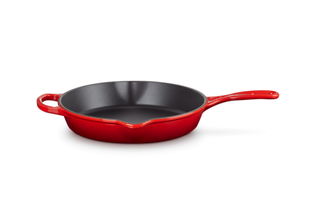 Koekenpan Ronde Gietijzeren 26 cm Kersenrood