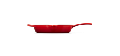 Koekenpan Ronde Gietijzeren 26 cm Kersenrood