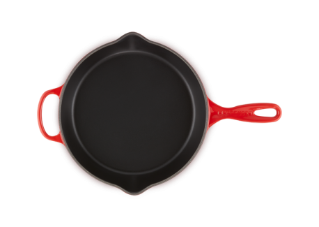 Poêle en Fonte Skillet Rond 26 cm Rouge Cerise