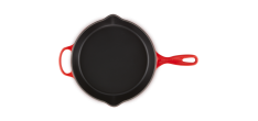 Poêle en Fonte Skillet Rond 26 cm Rouge Cerise