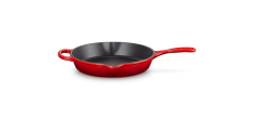 Koekenpan Ronde Gietijzeren 26 cm Kersenrood