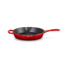 Zie dia Koekenpan Ronde Gietijzeren 26 cm Kersenrood