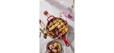 Poêle en Fonte Skillet Rond 26 cm Rouge Cerise