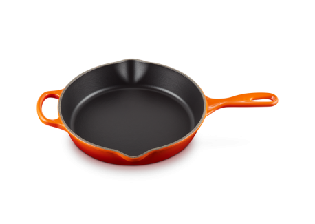 Koekenpan Ronde Gietijzeren 26 cm Vulkanisch Oranje