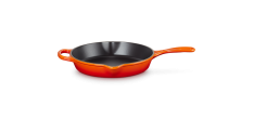 Poêle en Fonte Skillet Rond 26 cm Orange Volcanique
