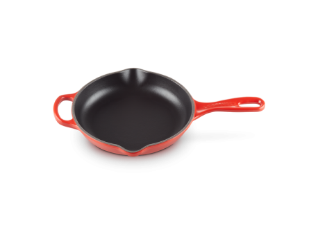 Poêle en Fonte Skillet Rond 20 cm Rouge Cerise