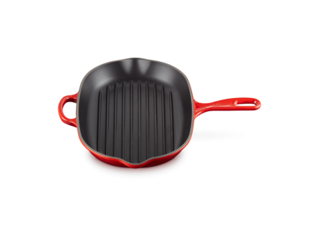 Koekenpangrill Ovaal Gietijzeren 32 cm Kersenrood