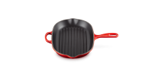 Poêle en Fonte Skillet Grill Ovale 32 cm Rouge Cerise 