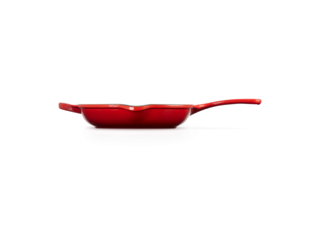 Koekenpangrill Ovaal Gietijzeren 32 cm Kersenrood