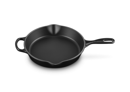 Poêle en Fonte Skillet Rond 26 cm Noir Mat