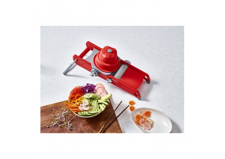 Swing Plus Rood Keukenmandoline Recht Mes, Julienne 4 en 10 mm