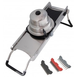 Revolution Mandoline de Cuisine Inox Lame Droite, Julienne 2, 4 et 10