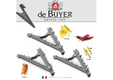 Vantage Standard Mandoline de Cuisine Inox Lame V, Julienne 4, 7 et 10