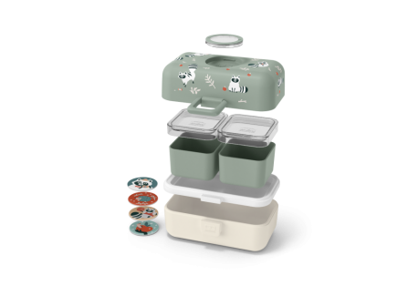 Tresor Bento LunchBox Kids Raccoon Green 800 ml