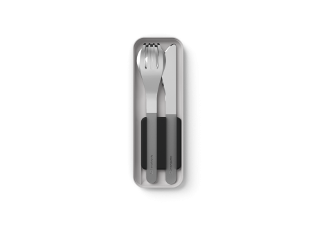 Slim Box Trio Couverts à Emporter Noir Onyx