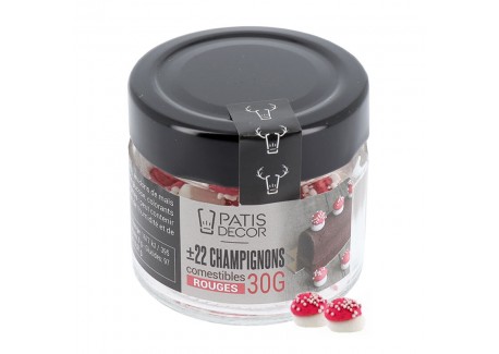 Décors Comestibles Sucrés Champignons Rouges 30g