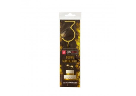 Bougie Scintillante Chiffre 3
