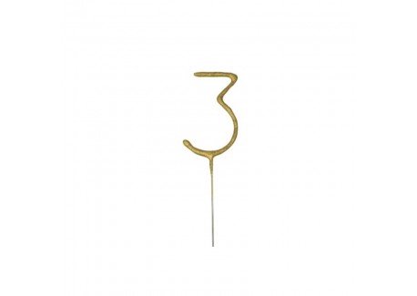 Bougie Scintillante Chiffre 3