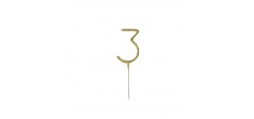 Fonkelende Kaars Cijfer 3