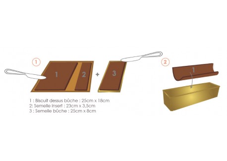 Moule Insert Bûche en Silicone 25 cm 