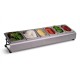 Saladette Bac à Garnitures et Ingrédients Inox 13 pcs