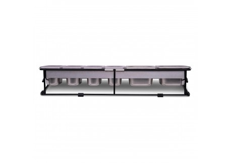 Saladette Bac à Garnitures et Ingrédients Inox 13 pcs