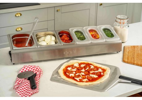 Saladette Bac à Garnitures et Ingrédients Inox 13 pcs