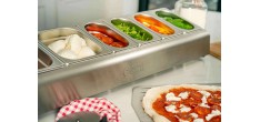 Saladette Bac à Garnitures et Ingrédients Inox 13 pcs