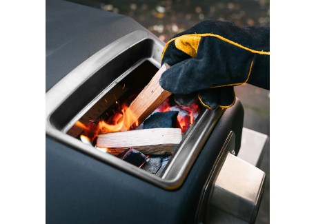 Leren anti-hitte ovenhandschoenen 2 st