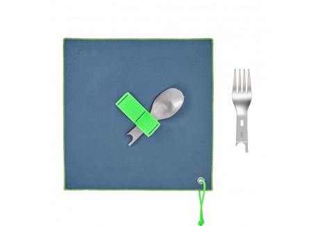 Set Accessoires Pique-nique Couverts + Serviette Microfibre