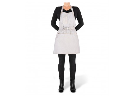 5 Pocket Aprons Tablier Coton Bio Goldfish White