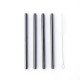 Pailles Courtes Réutilisables en Inox Noir 4 pcs + Goupillon