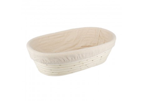 Rotan en Linnen Rijsmand Ovaal 29x17 cm