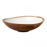 Zie dia Saladekom Mangohout en Wit Hars 44 x43 x12 cm