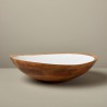 Zie dia Saladekom Mangohout en Wit Hars 44 x43 x12 cm
