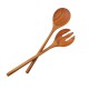 Couverts à Salade Design en Bois Teck XL 40 cm